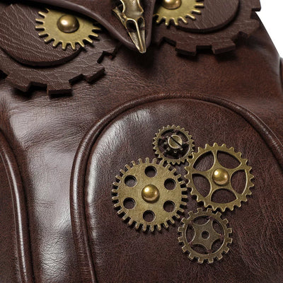 Steampunk Owl Crossbody Bag - Bronze Mini Design - Fashions Envy