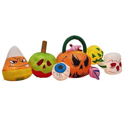8ft Halloween Inflatable Pumpkin Eyeball - LED Yard Decor - Fashions Envy