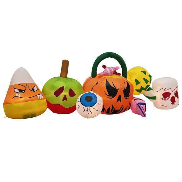 8ft Halloween Inflatable Pumpkin Eyeball - LED Yard Decor - Fashions Envy