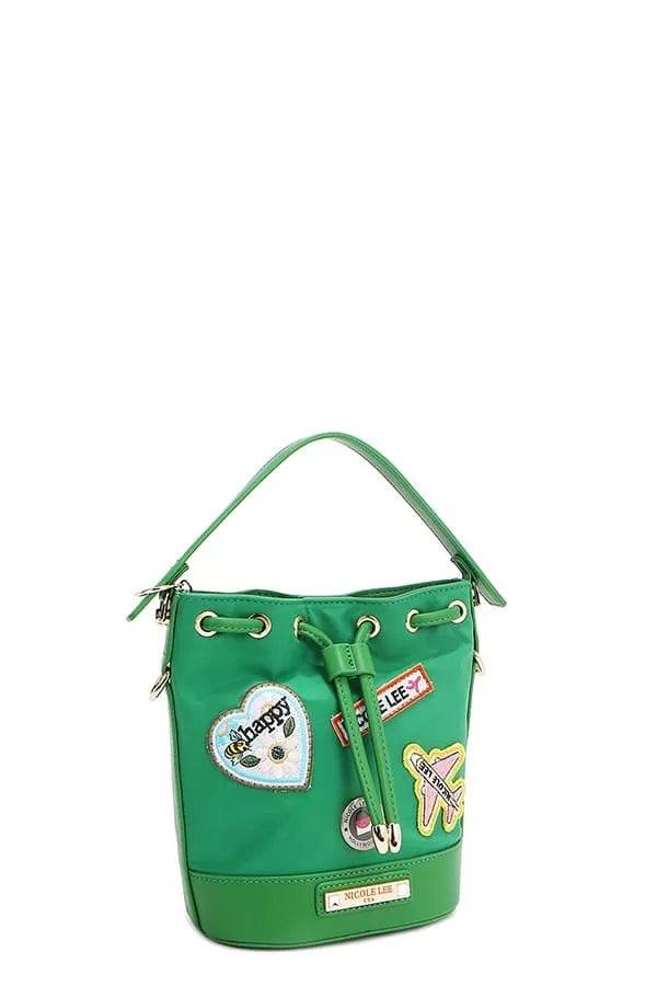 Nicole Lee USA Color Patch Bucket Bag - Designer Crossbody Bag - Fashions Envy