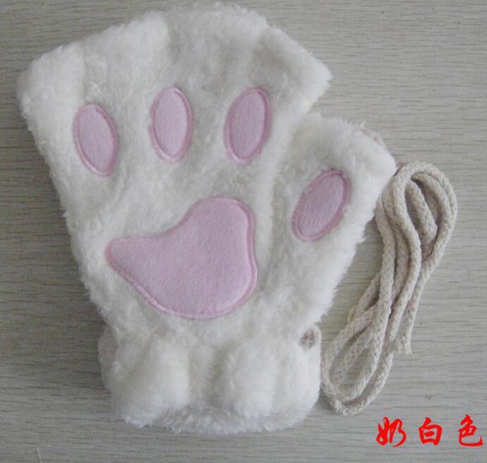 Paw Print Gloves - Cat Claw Winter Fingerless