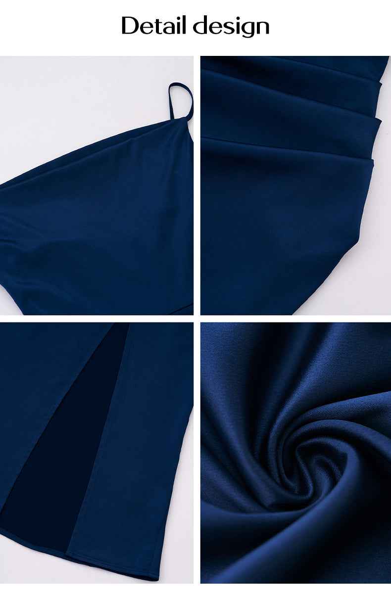 Halter Neck Maxi Dress - Sleeveless Evening Gown
