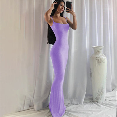 Pure Slim Peach Hip Suspender Long Fishtail Skirt