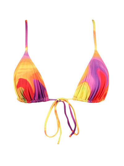 High-Waisted Bikini - Triangle Top Multiple Print Styles - Fashions Envy