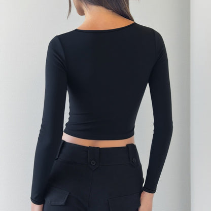 Sequin Lace Top - Long Sleeve Patchwork Style