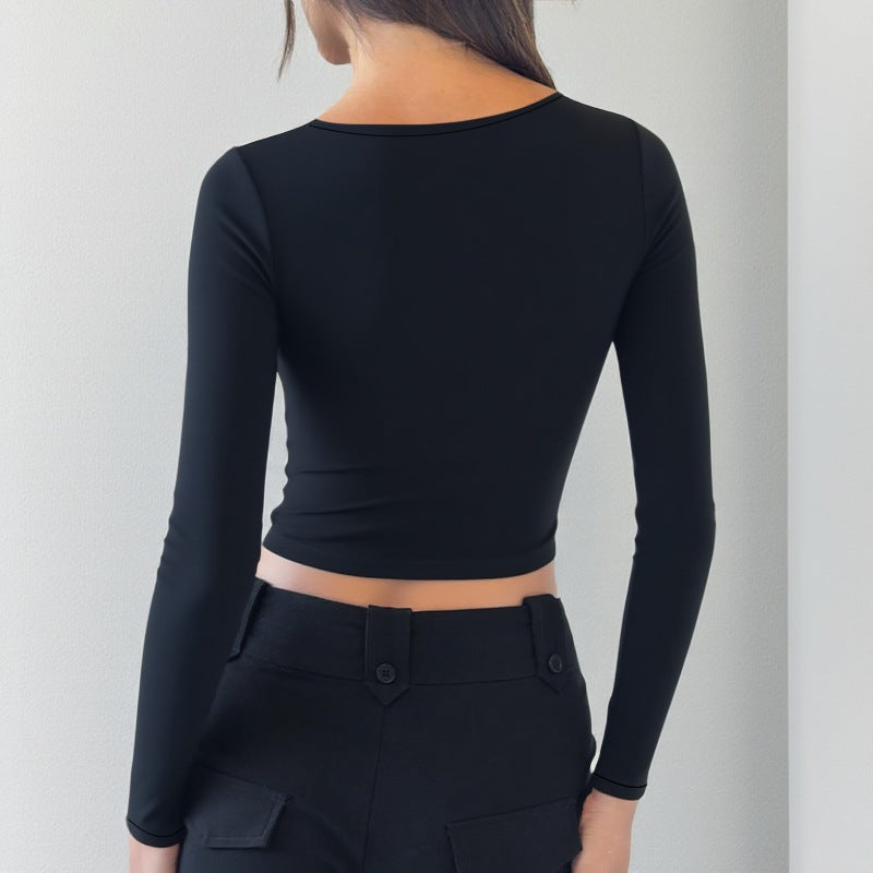 Sequin Lace Top - Long Sleeve Patchwork Style