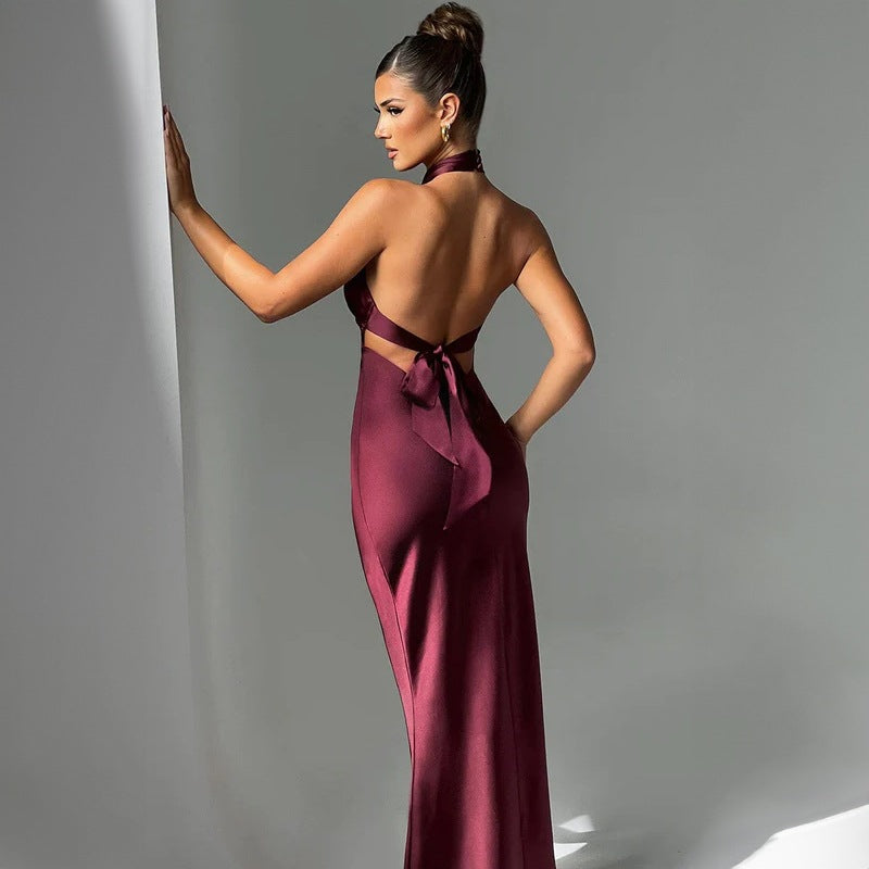 Elegant Backless Sleeveless Dress - Summer Fashion Dress