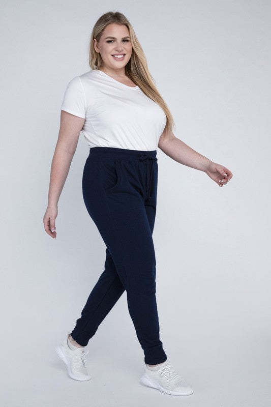 Relaxed Fit Plus Size Casual Jogger Pants