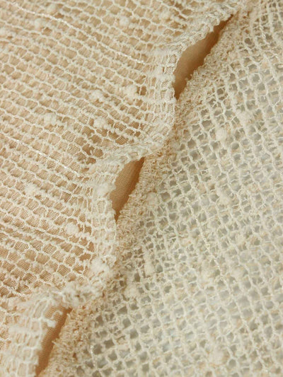 Halter Neck Openwork Cover-Up Dress - Apricot Resort Style