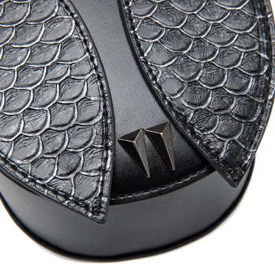 Owl Crossbody Bag - Black Leather Mini Design - Fashions Envy