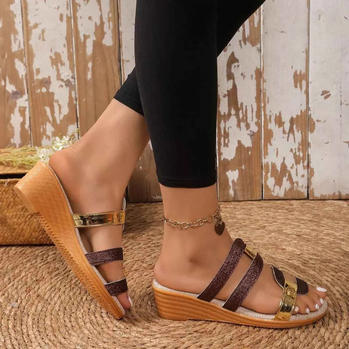 Open Toe Wedge Sandals