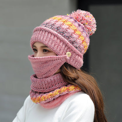 Warm Winter Beanie Hat Set - Neck and Face Cover