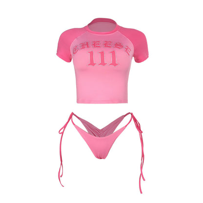 Three-Piece Bikini Set - Cover Up Swimsuit