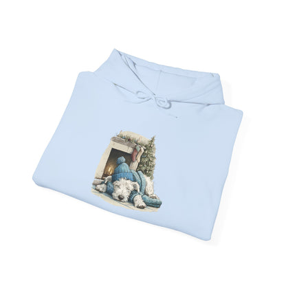 Fireplace Pup Hoodie - Cozy Christmas Dog Sweatshirt