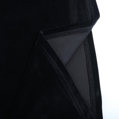 Velvet Evening Gown - Lace Halter with Long Gloves - Fashions Envy