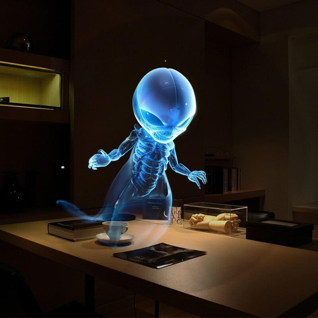3D Hologram Fan Projector - 224 LED Naked-Eye Display for Parties