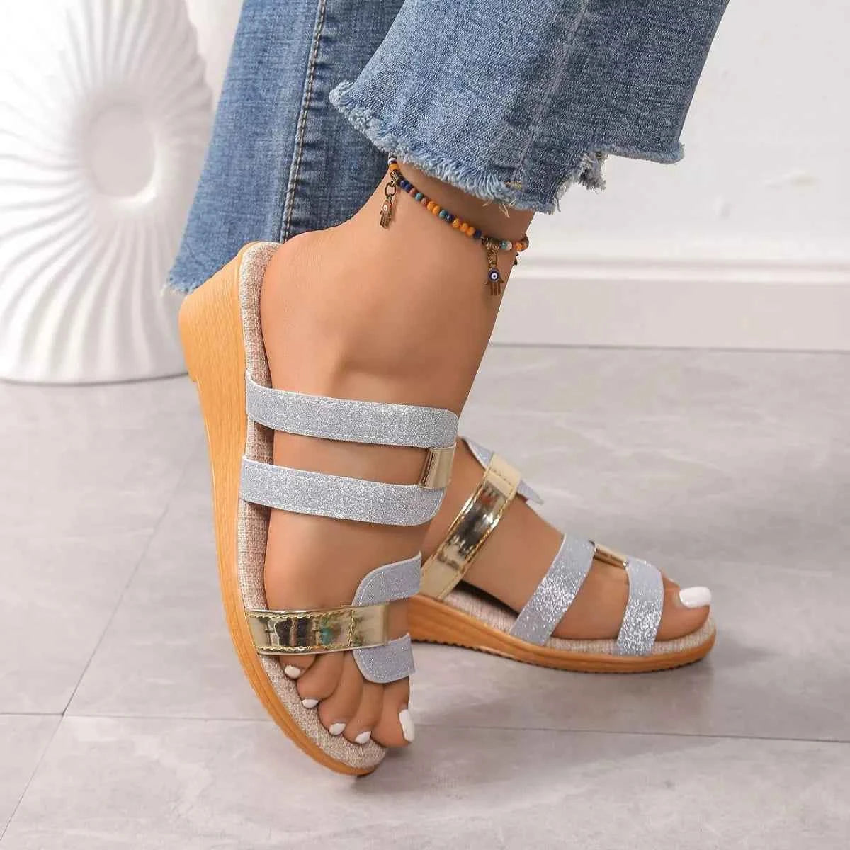Open Toe Wedge Sandals