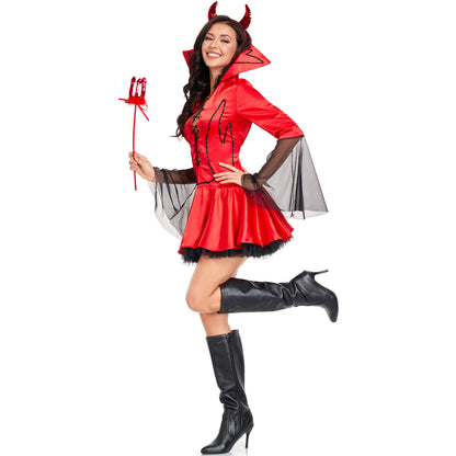 Devil Costume - Sexy Halloween Long Sleeve Outfit