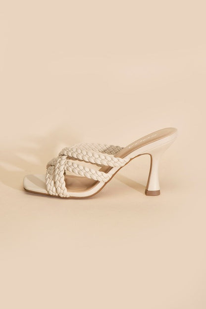 KELLAN-S Double Cross Braided Strap Heels