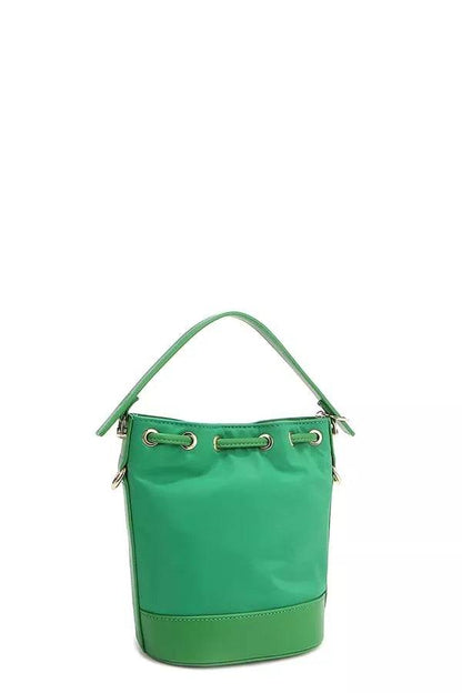 Nicole Lee USA Color Patch Bucket Bag - Designer Crossbody Bag - Fashions Envy