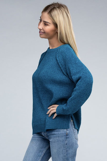 Raglan Cozy Chenille Long Sleeve Sweater