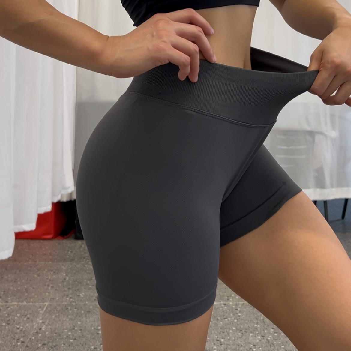 High-waisted Athletic Shorts - Peach Bottom Activewear - Fashions Envy