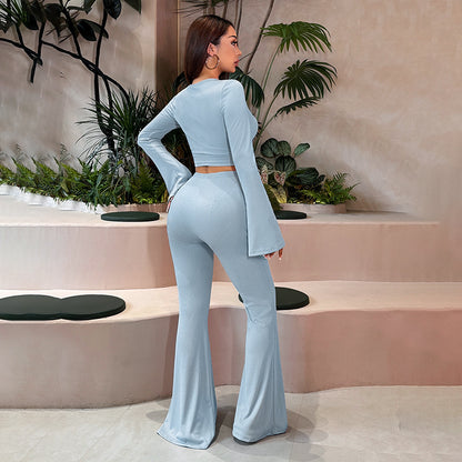 Pants Set - Long Sleeve Two-Piece Outfit