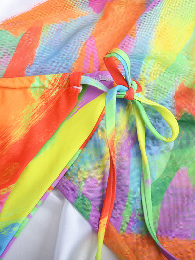 Triangle Bikini Set - Three Piece with Wrap Beach Skirt