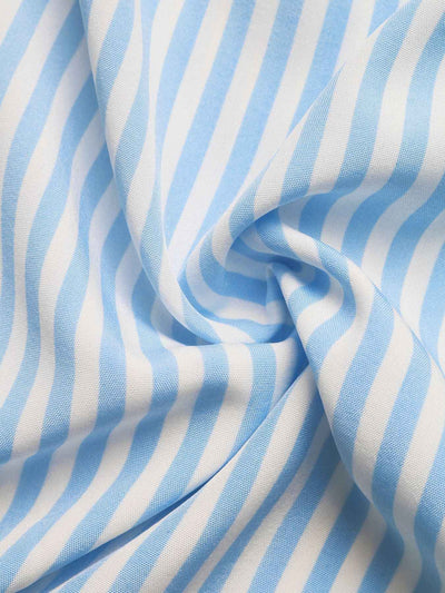 Striped Halter Maxi Dress - Smocked Bodice Tie Back
