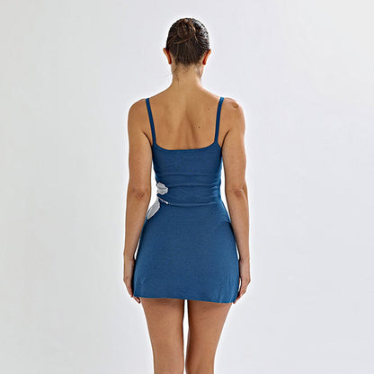 Women's Strap Printed Hip Skirt - Mini Dress - Fashions Envy