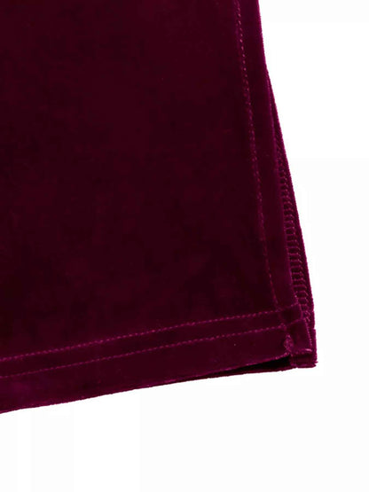 Velvet Midi Party Dress - Chic Side-Tie Style - Fashions Envy