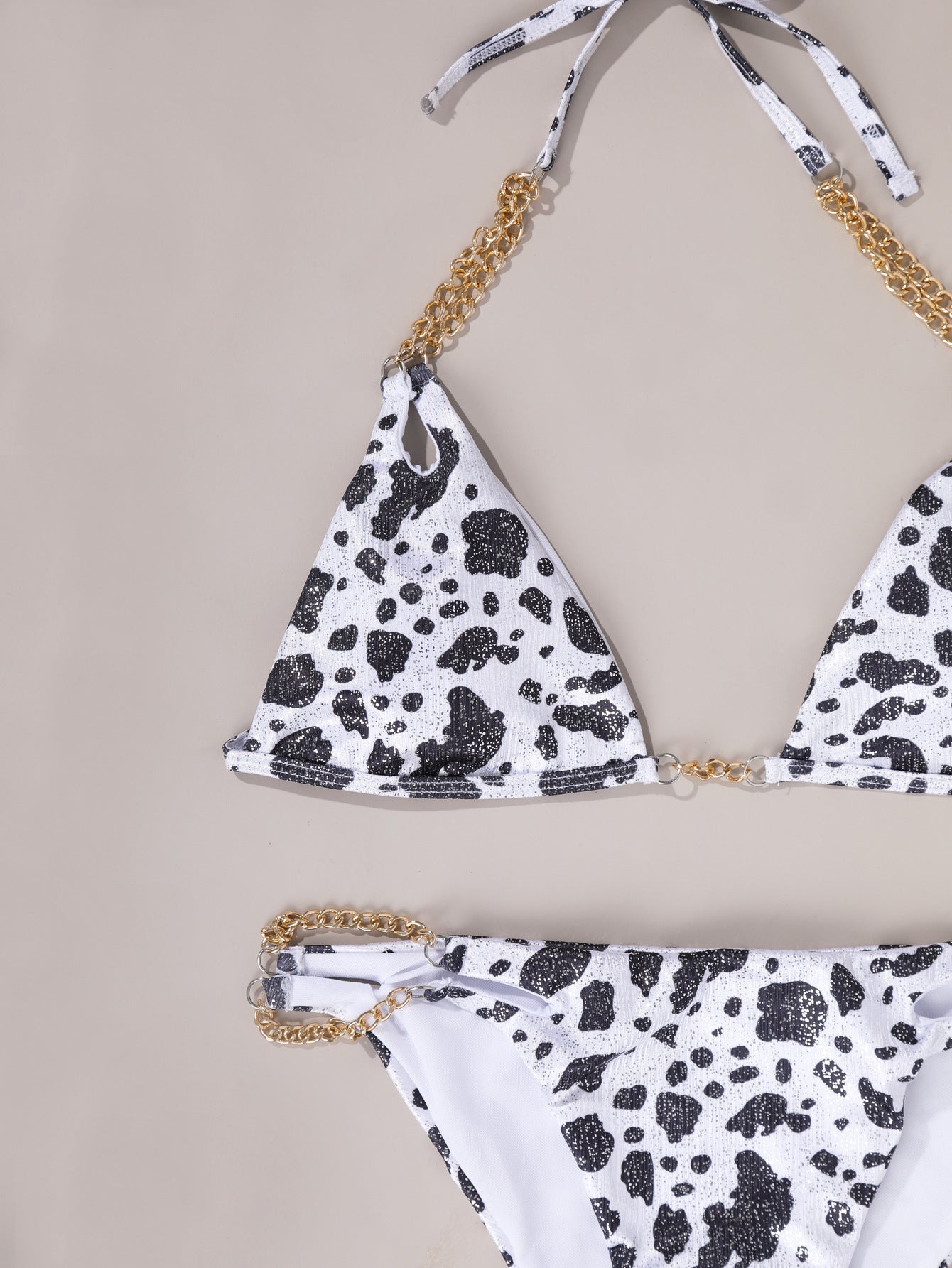 European And American Cow Print Swimsuit