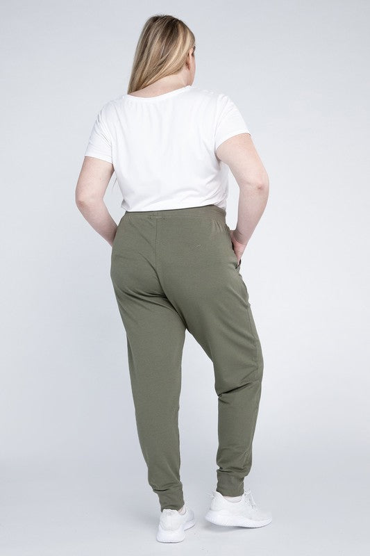 Relaxed Fit Plus Size Casual Jogger Pants