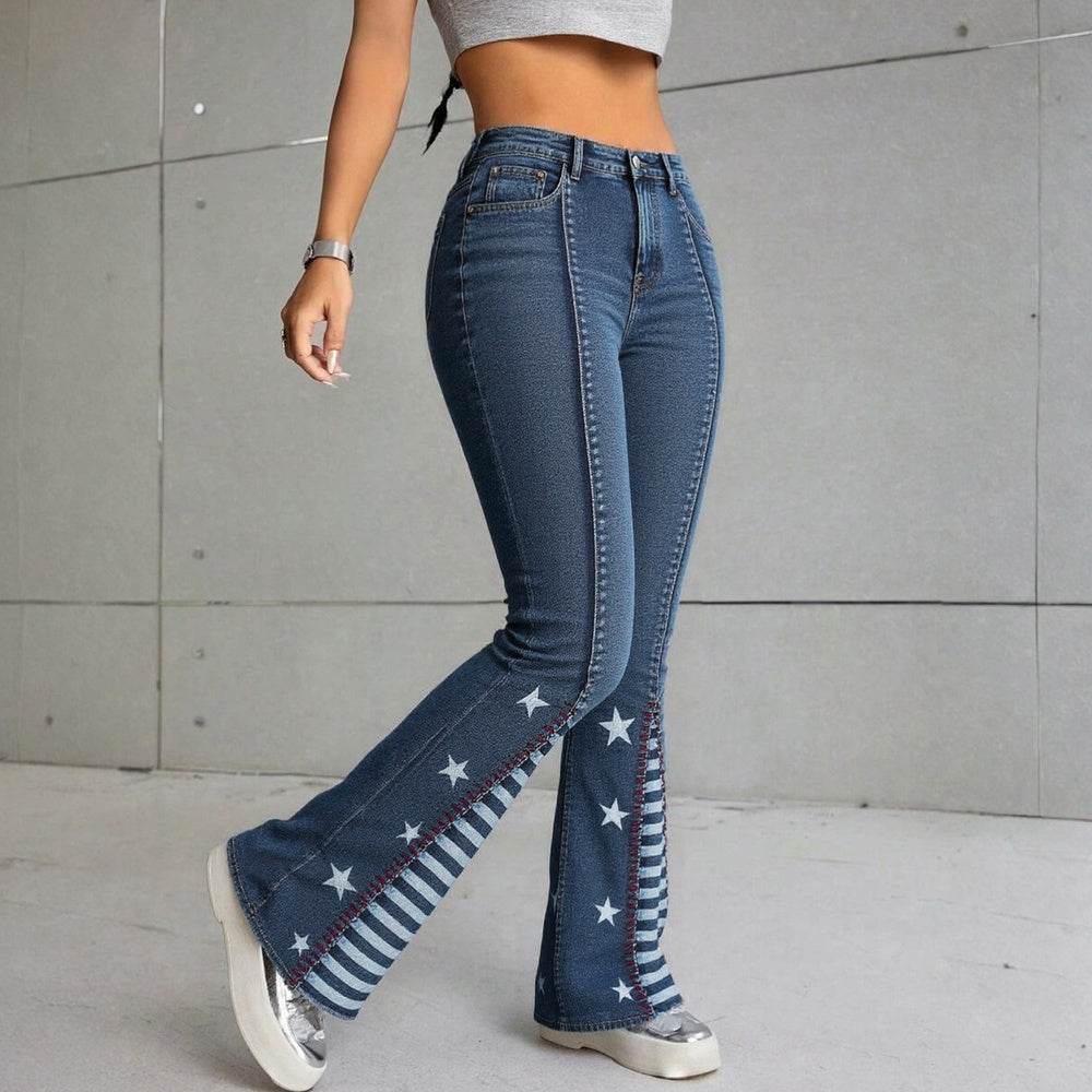 Vintage Star Pattern Jeans Forbidden Platform - Temu - Fashions Envy