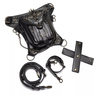 Steampunk Skull Bag - Multi-Wear Gothic Crossbody - Fashions Envy