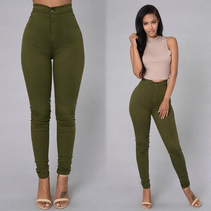 Women's Tight Legging Style Thin Waist Stretch Pencil Pants