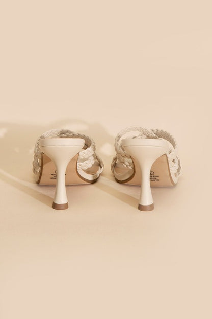 KELLAN-S Double Cross Braided Strap Heels