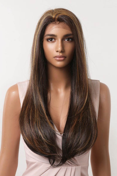 13*2" Lace Front Wigs Synthetic Long Straight 26" 150% Density - Fashions Envy