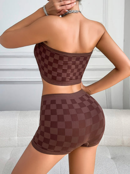 Cozy Vibes Set - Bandeau & Boxer Shorts Lounge Duo