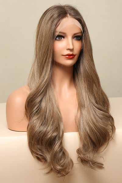 13*2" Lace Front Wigs Synthetic Long Wave 26" 150% Density in Golden Brown - Fashions Envy