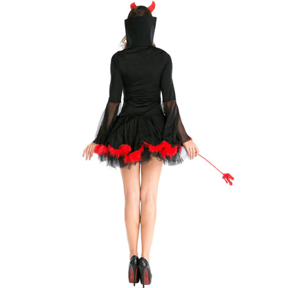 Devil Costume - Sexy Halloween Long Sleeve Outfit