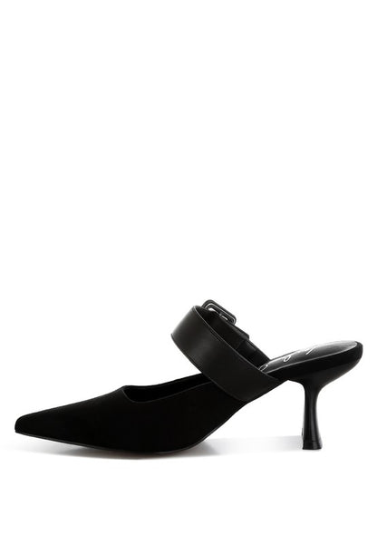 Onagra Microfiber Pointy Slip-On Mules