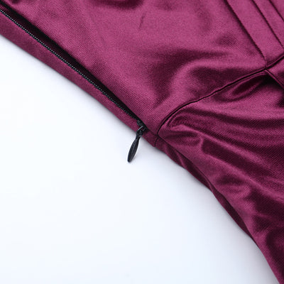 Satin Evening Dress - Formal Slit One Shoulder - Fashions Envy