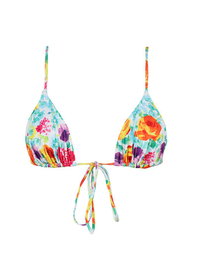 High-Waisted Bikini - Triangle Top Multiple Print Styles