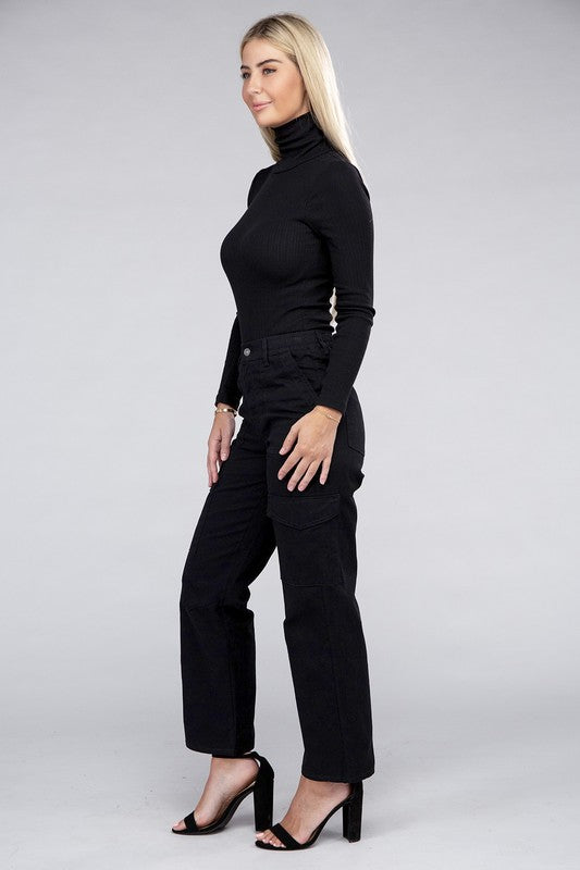 Everyday Casual Wear Elastic-Waist Cargo Pants