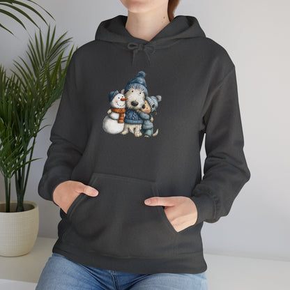 Snowman Puppy Hoodie - Adorable Winter Dog Sweatshirt