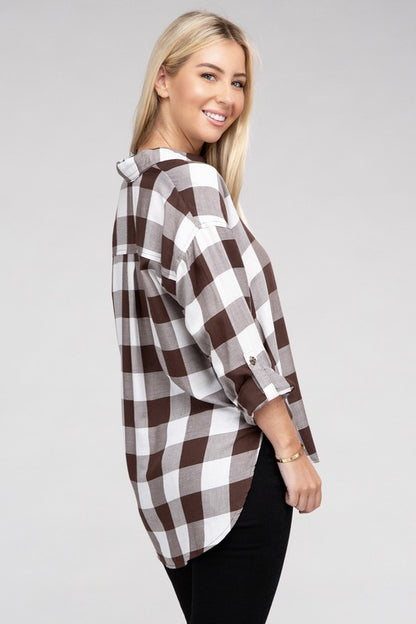 Classic Plaid Long Sleeve Casual Flannel Shirt