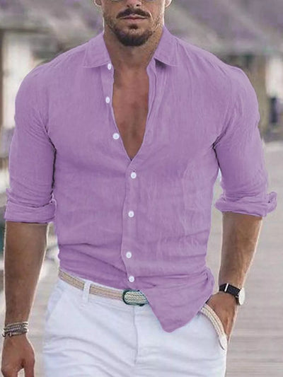 Casual Button-Down Shirt Men - Classic Fit Cotton - Fashions Envy