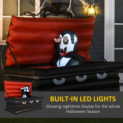 Vampire Coffin Inflatable - 6ft Halloween Yard Decoration - Fashions Envy