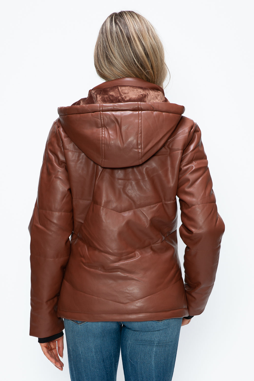 Brandy Pocketed Zip Up Puffer Jacket with Removable Hood